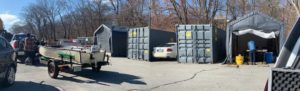 Individual work areas promote social distancing while conducting fieldwork