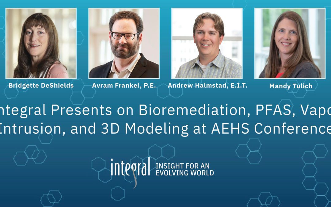 Integral Presents on Bioremediation, PFAS, Vapor Intrusion, and 3D Modeling at AEHS Conference