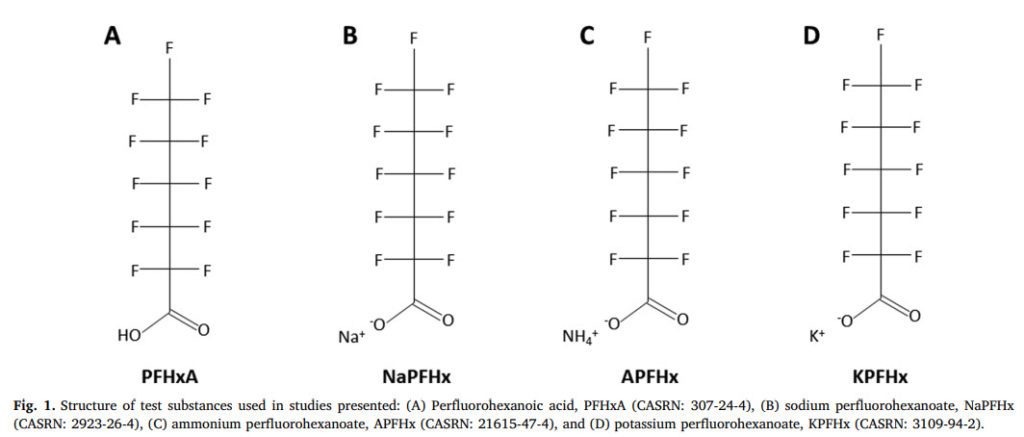 Structure of test substances