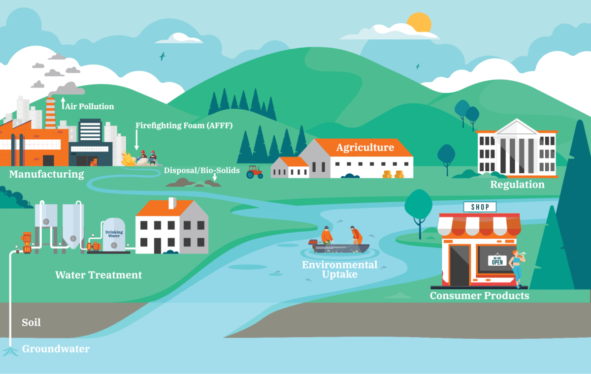 PFAS Per- and Polyfluoroalkyl Substances PFAS Regulatory Criteria Map PFAS regulatory reference PFAS Regulatory Criteria Drinking Water Groundwater Surface Water Fish Tissue Soil Integral PFAS Mockup water quality criteria