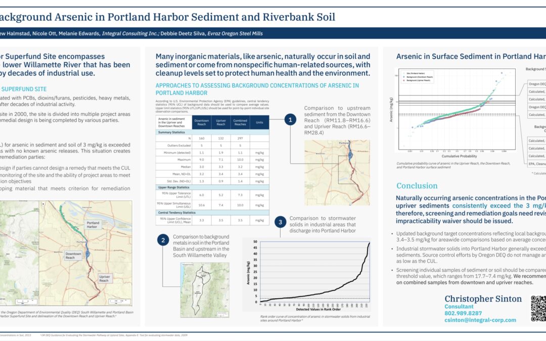 Assessing Background Arsenic in Portland Harbor Sediment and Riverbank Soil