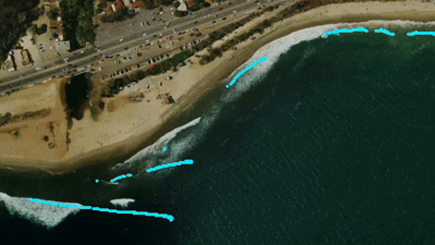 XBeach model simulation showing wave patterns and coastal dynamics for coastal engineering analysis.