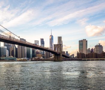 Brooklyn Bridge and Manhattan Skyline - New York, USA